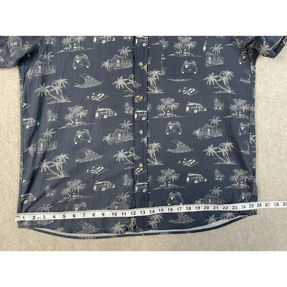 Pendleton Mens Hawaiian Beach Surf Short Sleeve Button Shirt Palm Trees Size XL - Picture 11 of 14